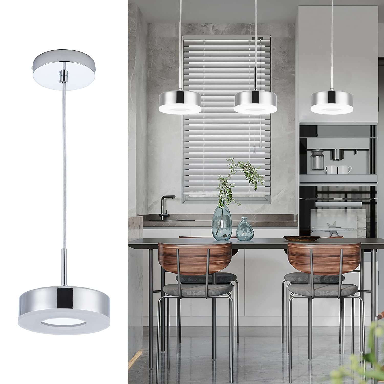 Harchee LED Pendant Light Fixture Modern 12W LED