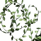 Hecaty 132 ft Large Leaf Trim Ribbon,Artificial Greenery Garland Vines for Baby Shower DIY Craft Wreaths Party Wedding Home Spring Decoration