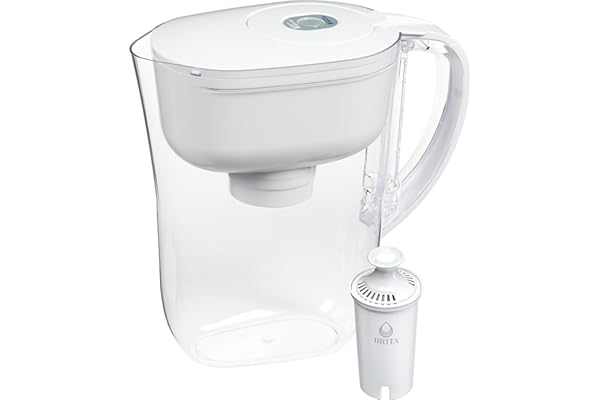 Brita Metro Water Filter Pitcher with SmartLight Filter Change Indicator, BPA-Free, Replaces 1,800 Plastic Water Bottles a Year, Lasts Two Months, Includes 1 Filter, Small - 6-Cup Capacity, White