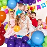 HYKJNBW Rainbow Balloons 50 Pack 12in Multicolored Latex Birthday Party Decor view 6