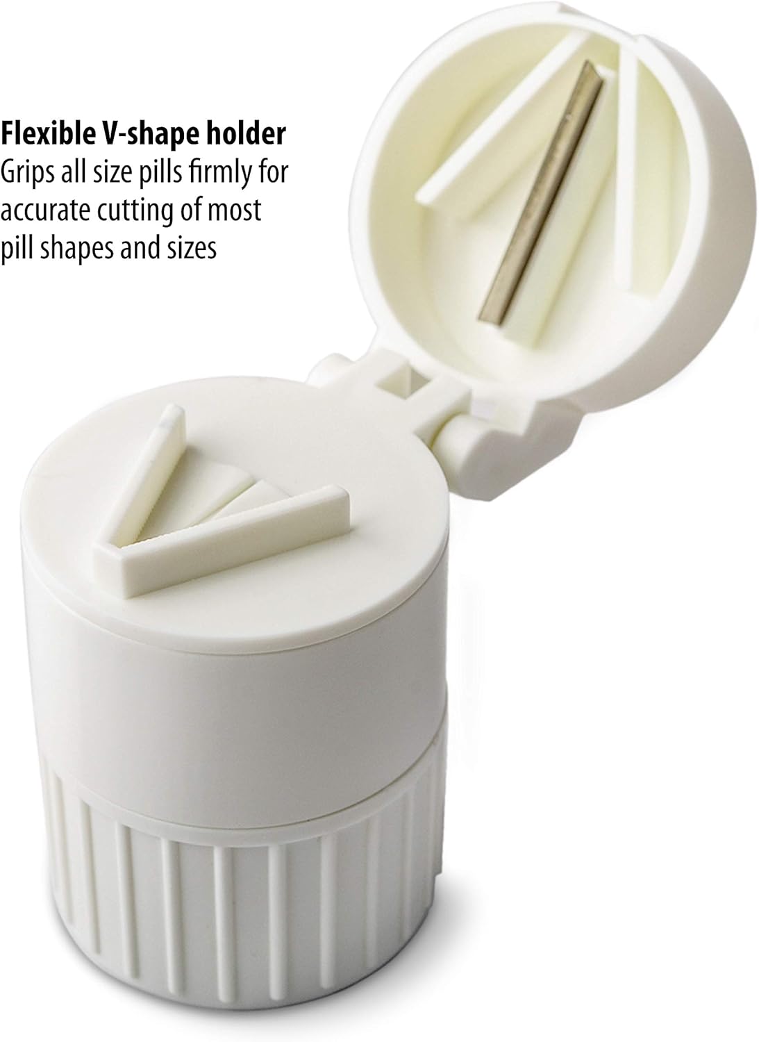 Pill Cutter, Crusher, Splitter, Pulverizer Ideal for Small Pills, Accurate Cut and Alignment, Ideal for Medication, Vitamin, Supplement, Perfect fot Travel, Ideal for Purse or Pocket BS0113J: Health & Personal Care