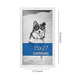 ArtToFrames 15x27 Inch White Picture Frame, This