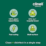 Clinell Universal Biodegradable Disinfectant Wipes 140 Pack Plastic-Free view 2