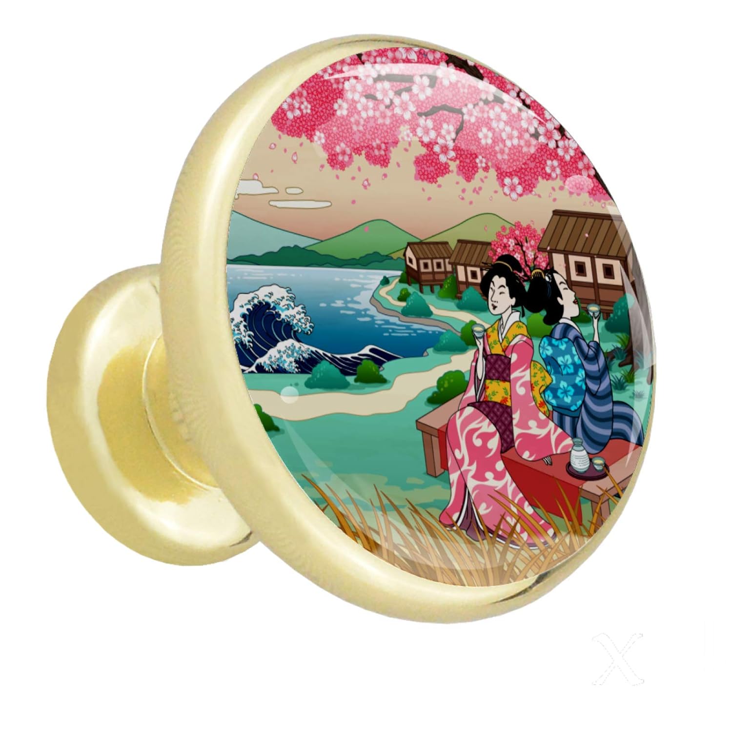 Kleiderschrank Knöpfe Kirschblüte Kommode Knobs Gold dekorative