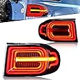 Archaic Tail Light Assembly for Toyota FJ Cruiser 2007-2021, LED Sequential Turning Rear lights, Dynamic Tail lamp, Plug & Play, Smoked, Pair
