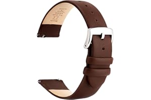 OTTOODY Leather Watch Bands Quick Release Watch Straps, Elegant & Ultra-Soft Top Grain Leather Watch Band for Women Men, Choice of Color & Width - 12mm 14mm 16mm 18mm 20mm 22mm for Watch & Smartwatch