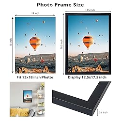 JCJMY 13x18 Picture Frame Set of 6 Black for Wall