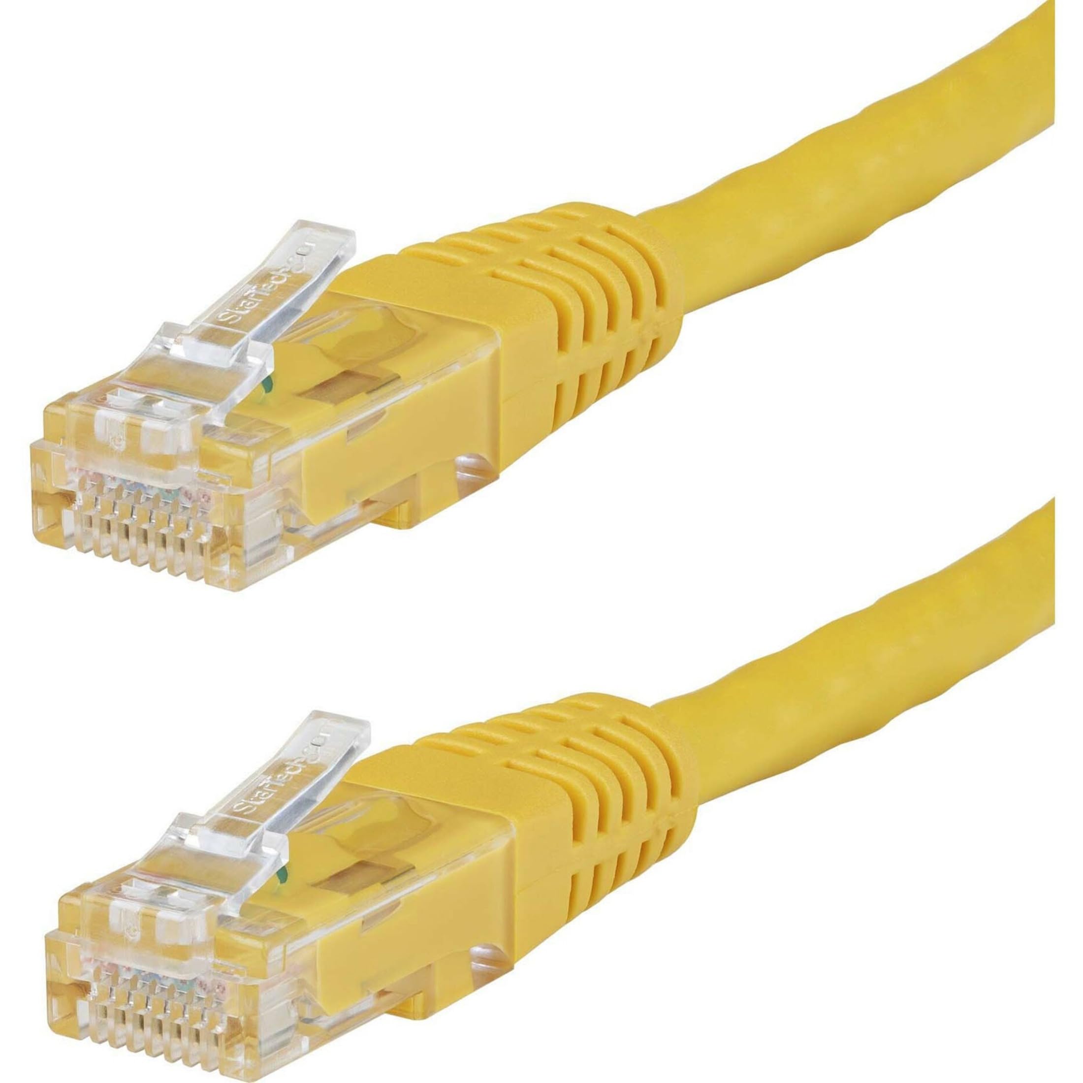StarTech 50ft CAT6 Ethernet Cable - Yellow CAT 6 Gigabit Ethernet Wire -250Mhz 100W PoE RJ45 UTP Molded Network Patch Cord with Strain Relief (C6PATCH50YL) — image 1