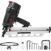 AEROPRO TOOLS Pneumatic Framing Nailer RHF9021 21 Degree | 21 Degree plastic collated nails from 2-Inch to 3-1/2-Inch With Toolless Depth Adjust,No Mar Tip and Rafter Hook