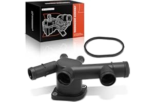 A-Premium Engine Coolant Thermostat Housing Compatible with Select Volkswagen Models - Beetle 1999-2010 2.0L - Rear Side