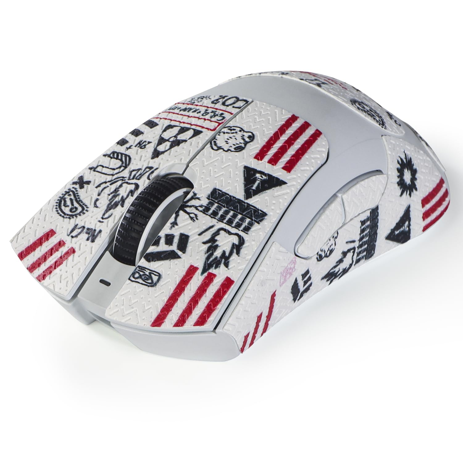 immoenuc Mouse Grip Tape Stickers for Razer Deathadder V4 Pro / V3 / V3 Pro Mouse Anti Slip Skin Self-Adhesive,Pre-Cut,Sweat-Resistant Game Mice Accessories(White)
