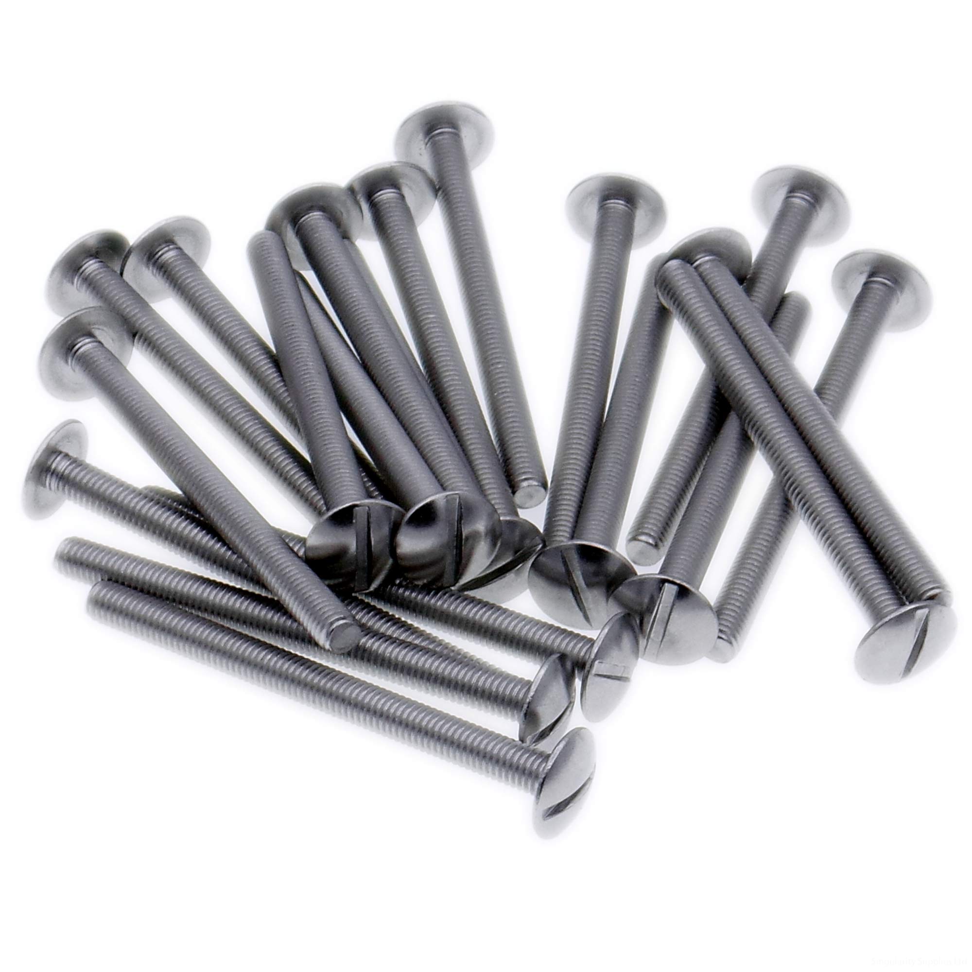 M6 (6mm x 20mm) Slot Mushroom Machine Screw (Bolt) - Stainless Steel (A2) (Pack of 20)