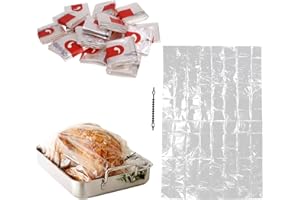 DGQ Oven Bags 20 Counts Cooking Roasting Bags 10 x 15 Inches Oven Turkey Cooking Bags Meat Roasting Bags for Turkey Meats Chicken Fish Vegetables Ham Ribs Poultry Seafood