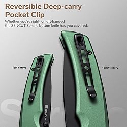 SENCUT Button Lock Pocket Knife for EDC, Serene