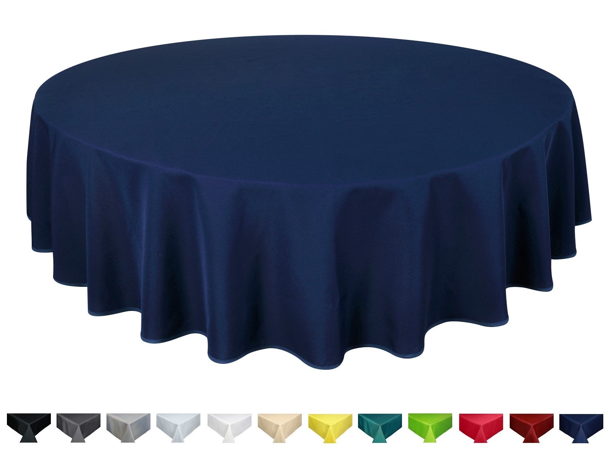 Home Direct Quality Round Fabric Tablecloth Table Cover 140cm 55" Navy