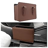 Leather Car Trash Can with Hooks,Multi-Function