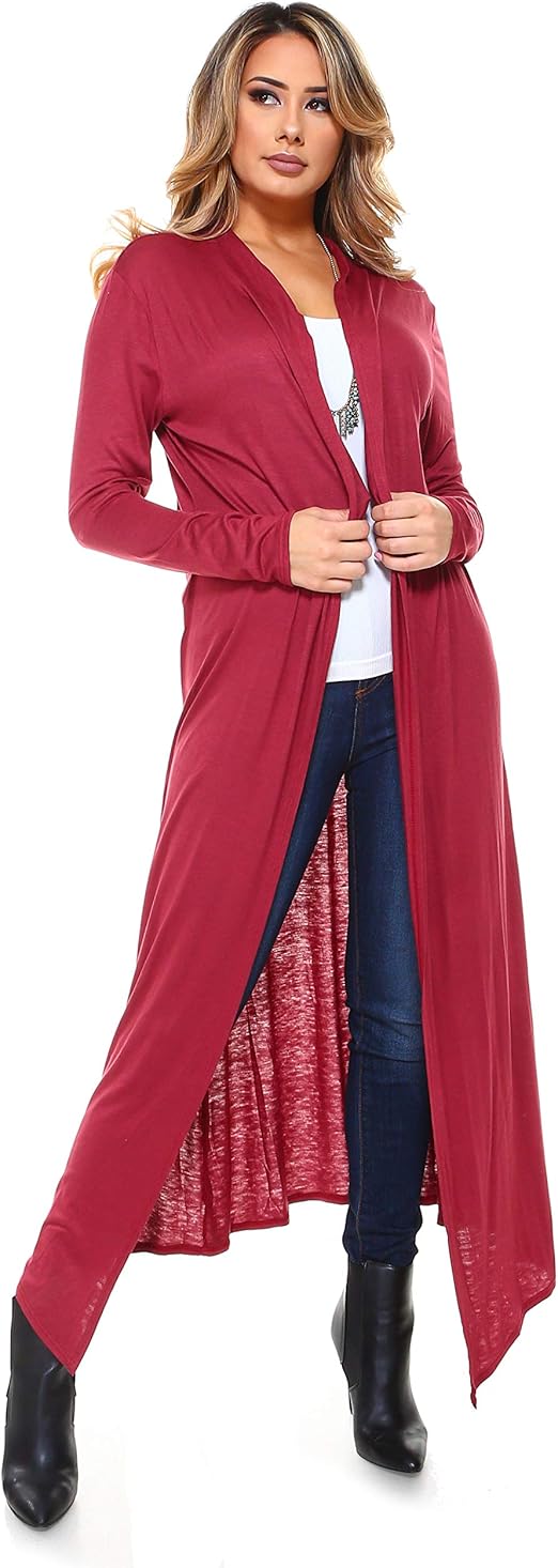 Isaac Liev Women S Super Long Flowy Floor Length Maxi Cardigan Duster Made In The Usa