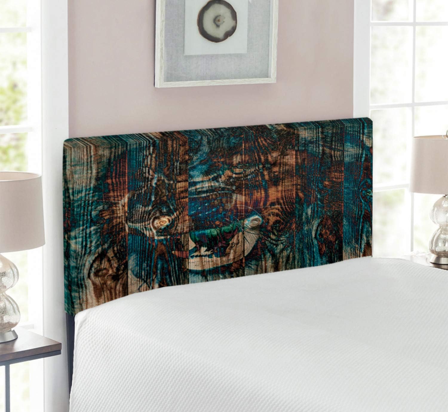 Ambesonne Safari Headboard, Wild African Animal Big Cat