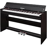 WENCAI Digital Piano 88 Key Full Size Keyboard for Beginners, Black | Home Upright Electric Pianos, Sensitive Touch, Wooden Electronic Piano with Triple Pedals, Supports USB-MIDI Connect
