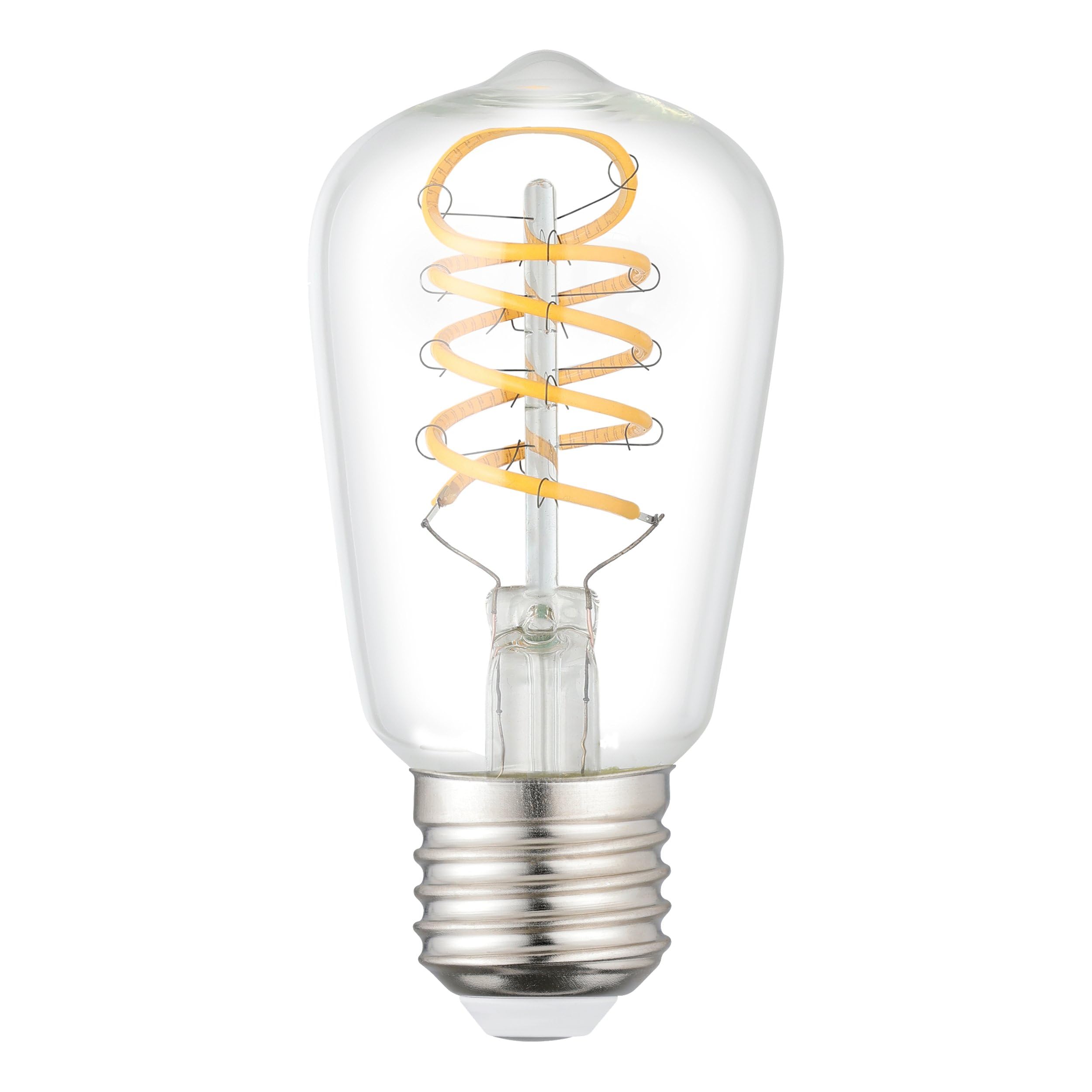 Eglo E27 LED Light Bulb, high Lumen Spiral Lightbulb, Vintage Decorative lamp in Retro Design, 7.3 watt, Warm White, 806 lumens, 2700 K, Edison Bulb ST48, Ø 4.8 cm