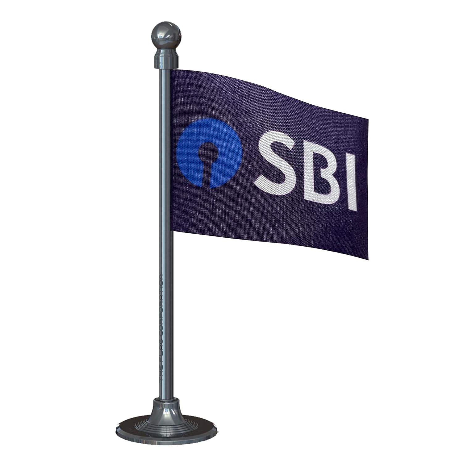 The Flag Shop SBI Logo Car Dashboard Flag 2in x 3in with a Plastic