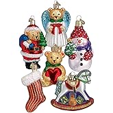 Old World Christmas Child's First Christmas Keepsake Ornament Set Glass Blown Ornament for Christmas Tree, Handcrafted Holiday Decoration, Set Collection
