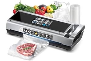90KPa Portable Vacuum Sealer Machine for Food, One-Touch Open Lid, Detachable & Easy to Clean,