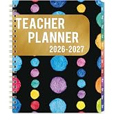 Teacher Planner 2026-2027 - Teacher Lesson Planner 2026-2027, July 2026 - June 2027, 8.5" x 11", Weekly &amp; Monthly Lesson Plan Book for Teacher, Academic Planner with Colorful tabs