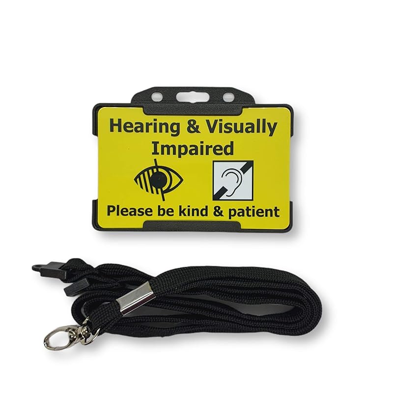 Hearing and Visually Impaired Hidden Disability ID Card Lanyard Disability Awareness Amazon