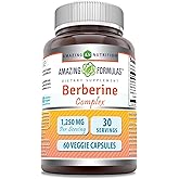 Amazing Formulas Berberine with Bitter Melon & Banaba Extract Complex | 1250 Mg Per Serving | Veggie Capsules | Non-GMO | Gluten-Free | Made in USA (60 Count | 1 Pack)