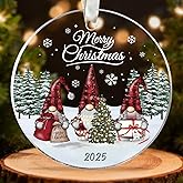 Loouanzz Gnome Christmas Ornament 2025, Gnomes Gifts for Women, Christmas Gnomes Decorations, Xmas Gifts for Women, Acrylic Ornament