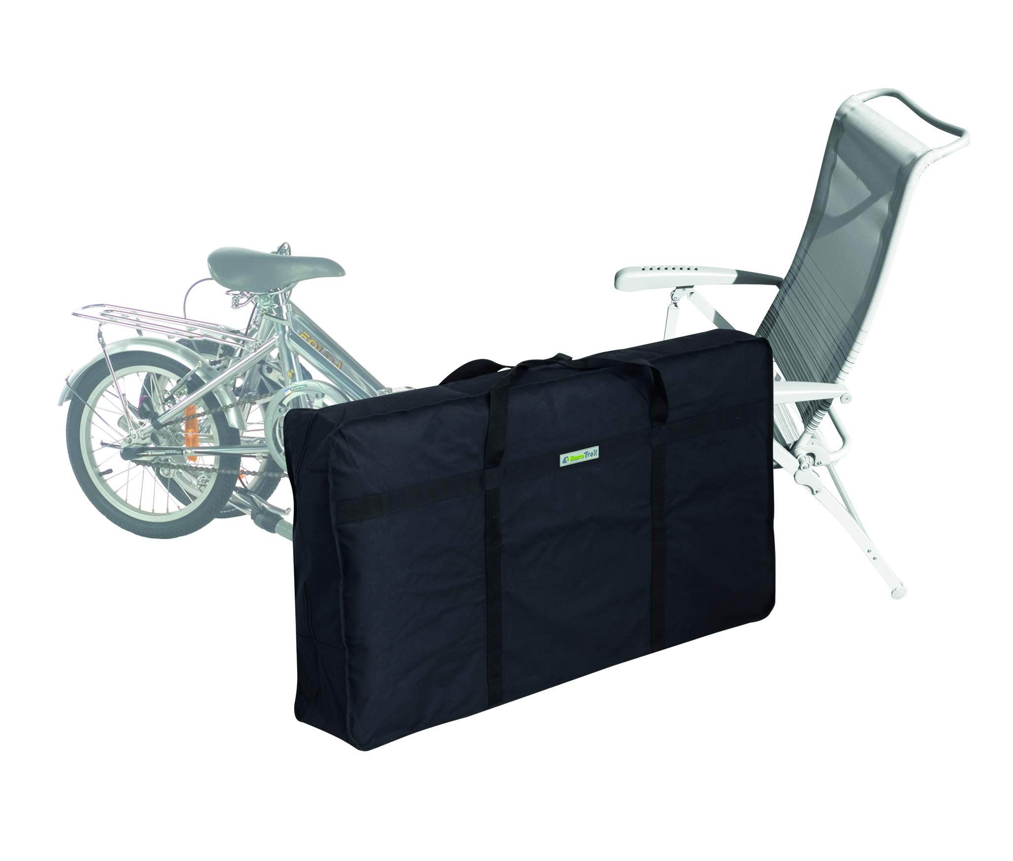 Eurotrail S Folding Carry / Storage Bag for Awnings, Chairs or Folding Bicycles, 116 x 60 x 20 centimeters, Black โ image 1