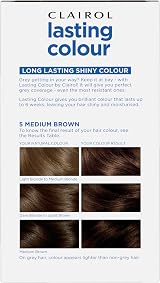 Clairol Lasting Colour Permanent Hair Dye 5 Medium Brown Grey Coverage view 3