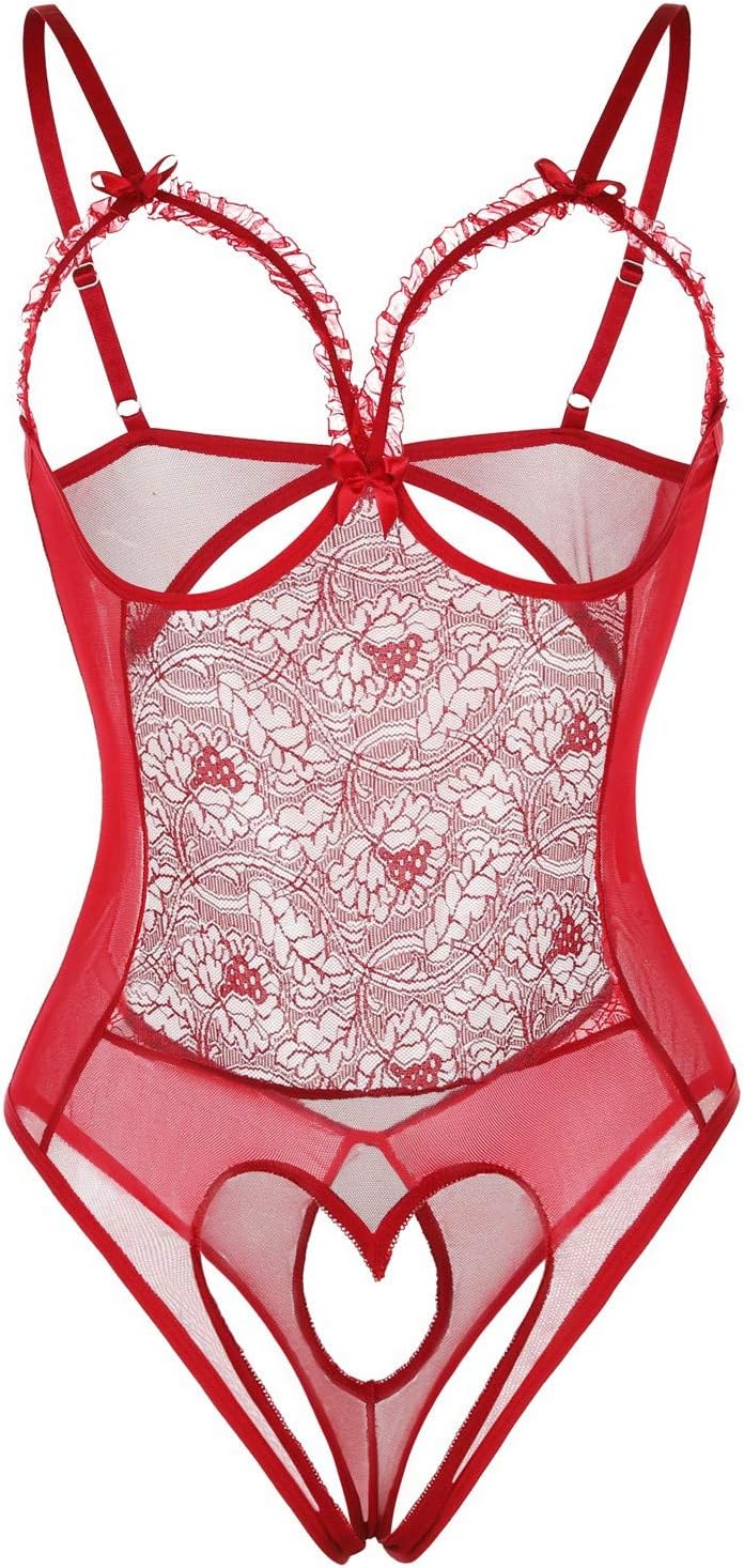 Women Sexy Lingerie Teddy Babydoll Bodysuit Lace Nightie Plus Size S-6XL