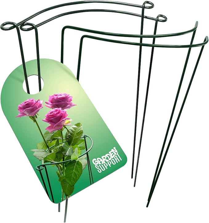 Available in plastic coated or raw steel Garden Pride Peony Cage Plant