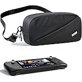 Lacdo Carrying Case for Nintendo Switch 2 / Steam Deck OLED/ROG Xbox Ally X Storage Portable Bag, Protective Crossbody Sling Bag, Steamdeck Case Switch 2 Case Bag Fit Console & Accessories, Black