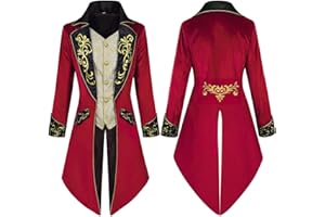 Men's Steampunk Vintage Tailcoat Jacket | Gothic Medieval Frock Coat | Embroidery Vintage Gothic Steampunk Tuxedo | Christmas