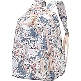 Mfikaryi Backpacks for Girls Cute Cat Backpack Elementary School Backpack Students Bookbag for Girls