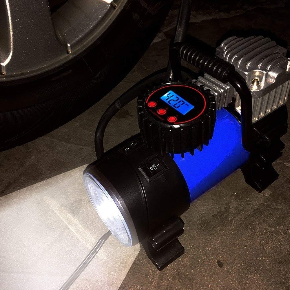 LYSNSH 12V DC Portable Air Compressor - 150 PSI Digital Tire Inflator Tire Pump with Pressure Gauge: Automotive
