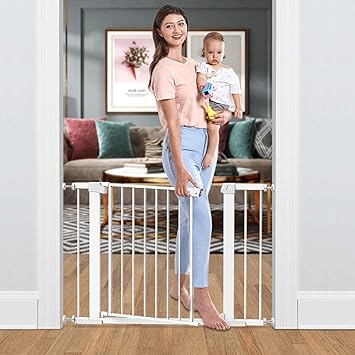 self closing baby gate for top of stairs