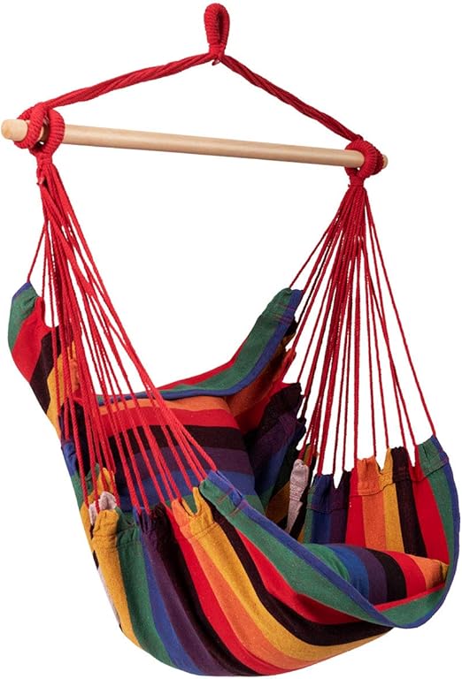 Amazon.de RELAX4LIFE Hängesessel, Hängesitz mit 2 abnehmbaren Kissen