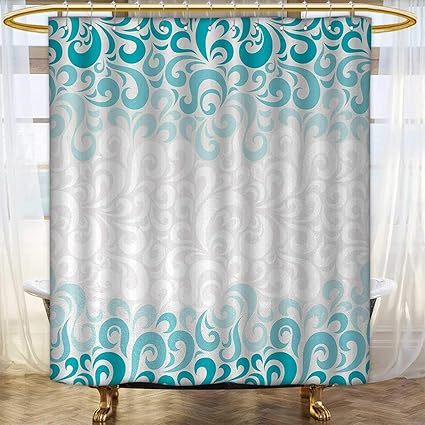 Amazon Com Anhounine Turquoise Shower Curtains Sets Bathroom