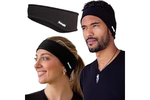 GOOD BANDS Winter Fleece Ear Warmers Muffs Headband for Men and Women - Unisex earmuffs - Gear for Cold Weather – Perfect Head Bands for Ski, Cycling, and Running (Black, Pack of 1)