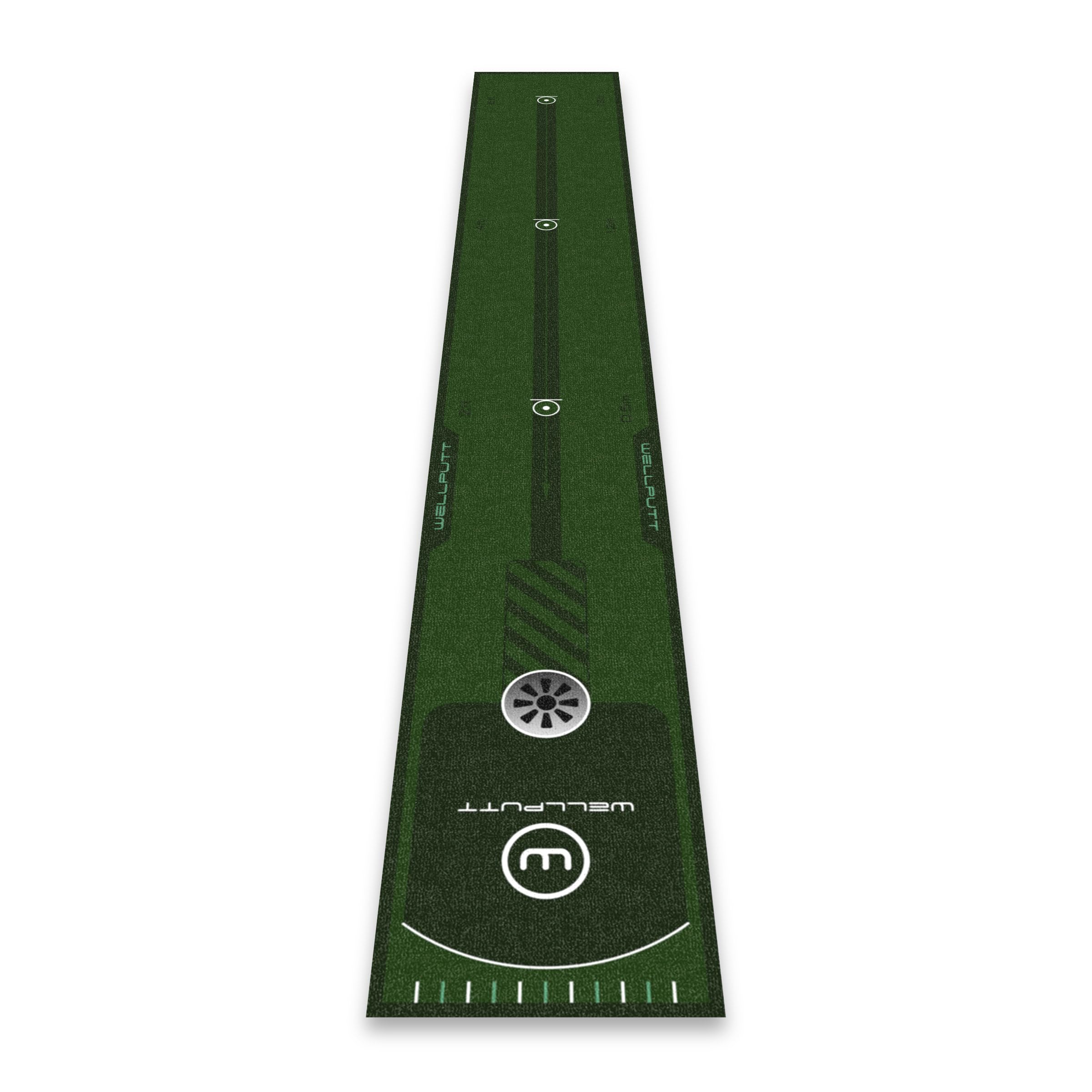 WELLPUTT - Golf Putting Training Mat - 2.4m / 8ft Essential