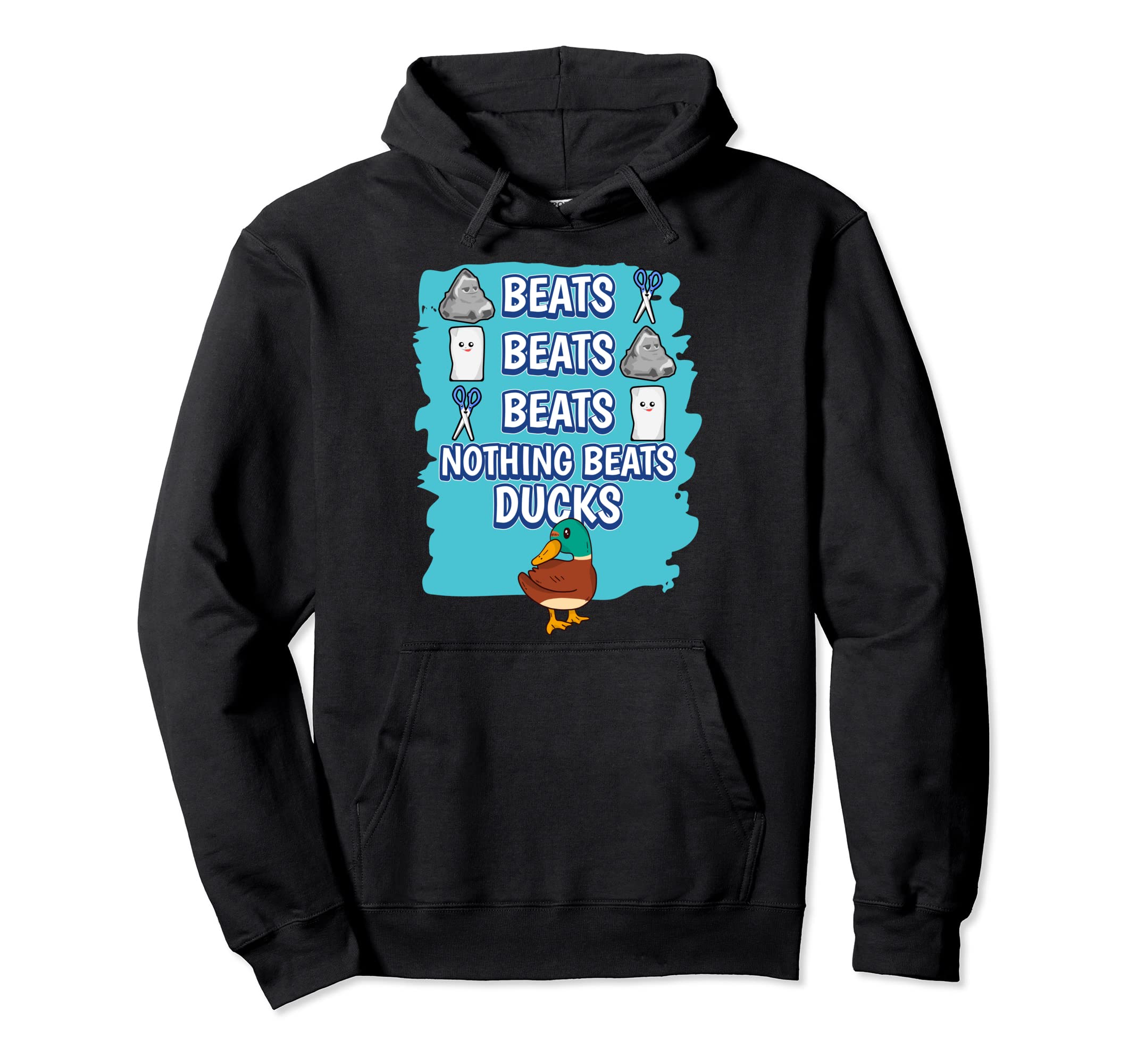 Nothing Beats Ducks Rock Paper Scissors Game Duck Pullover Hoodie