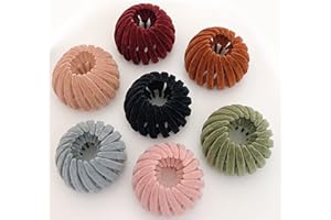 OFIGAS 7PCS Bird Nest Magic Hair Clip, Lazy Birds Nest Plate Hairpin for Women and Girls Velvet Fabric, Anti-Skid Design, Compatible with Thin and Thick Hair