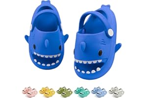 LAKIGE Toddler Shark Cloud Slides | Kids Shower Sandals | Boys Girls Cute Cartoon Fish Flip Flops | Beach Pool Home Slippers Shoes | Quick Dry Non-Slip
