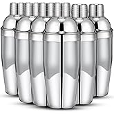 Nitial 6 Pcs 25 oz Stainless Steel Cocktail Shaker No Leaks Martini Shaker with Built In Strainer Bar Bartender Margarita Mixer Tools for Mixed Drinks, Beginners