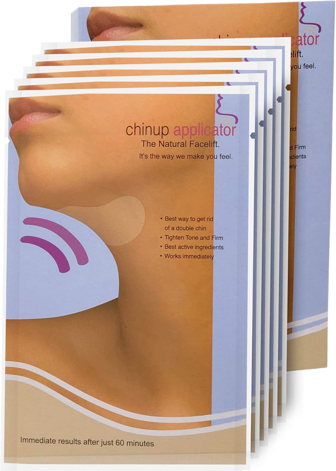 Ultimate Chin up Applicator, Face Wrap. It Works for Double Chin Reduction, Chin & Neck Slim, Shape and Firming. Box 5 Wraps (Masks) : Facial Treatment Products : Beauty