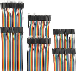 EDGELEC 120pcs Breadboard Jumper Wires 10cm 15cm 20cm 30cm 40cm 50cm 100cm Wire Length Optional Dupont Cable Assorted Kit Male to Female Male to Male Female to Female Multicolored Ribbon Cables